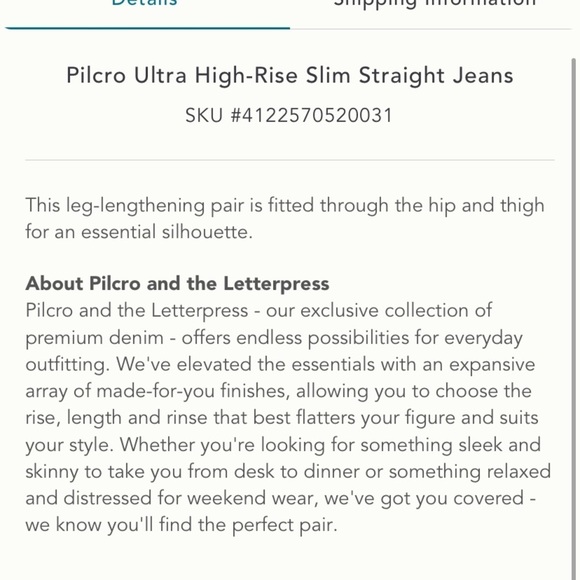 ANTHROPOLOGIE Pilcro Ultra High-Rise Jeans Size 25 - Picture 4 of 15